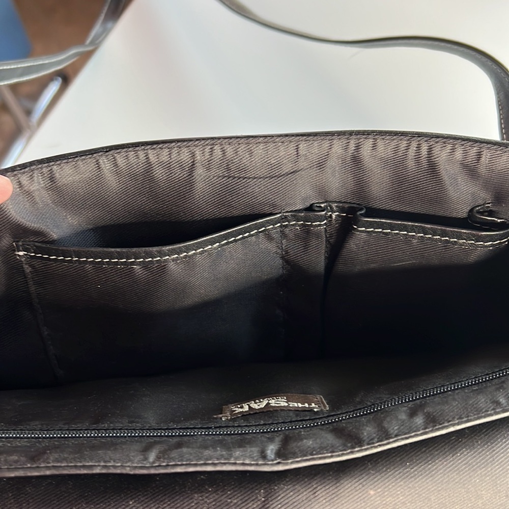 The Sak Elliott Lucca Black Leather Shoulder Bag Stitching Classic Purse - Picture 8 of 11